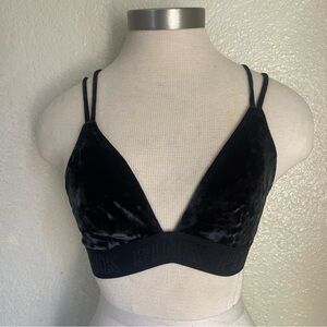 PINK Victoria's Secret Black Velvet Bralette